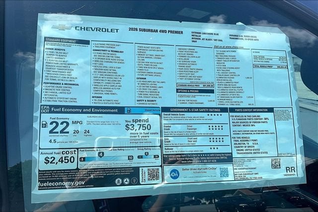 2026 Chevrolet Suburban Premier
