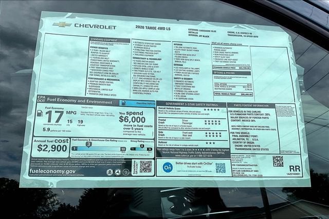 2026 Chevrolet Tahoe LS