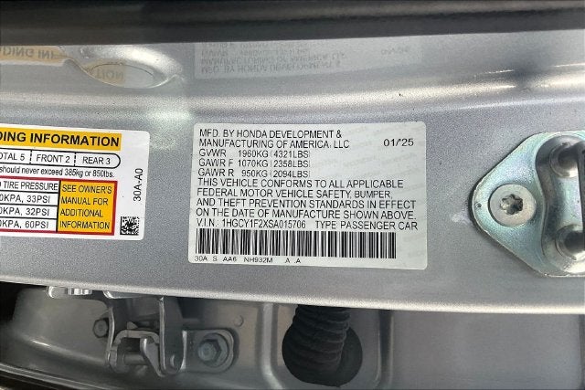 2025 Honda Accord Sedan LX