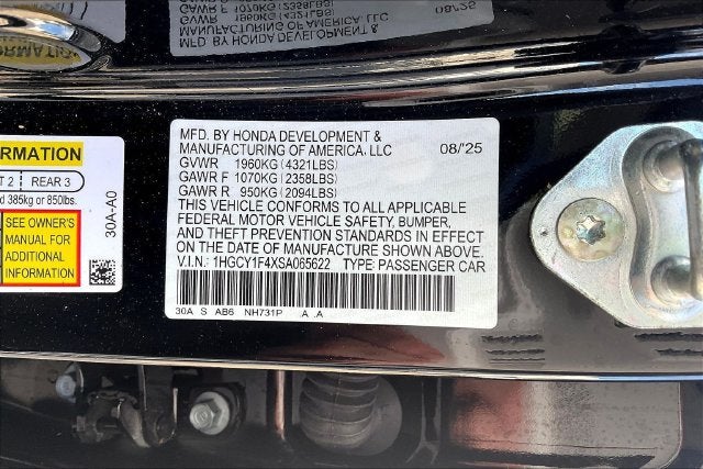 2025 Honda Accord Sedan SE