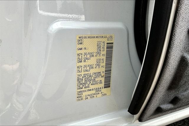 2022 Nissan Frontier Crew Cab SV 4x2