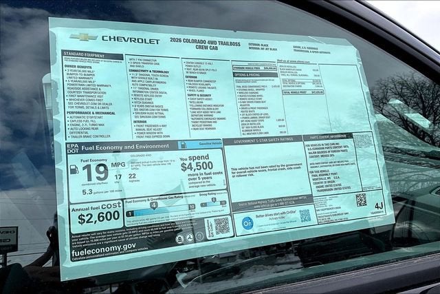 2026 Chevrolet Colorado Trail Boss