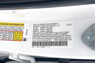 2023 Honda Accord LX