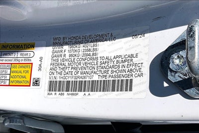 2024 Honda Accord EX