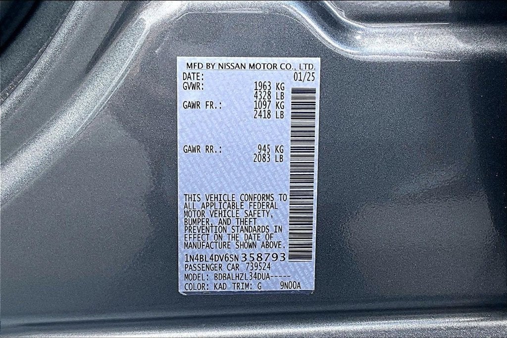 2025 Nissan Altima 2.5 SV