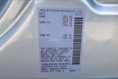 2024 Nissan Altima 2.5 SV